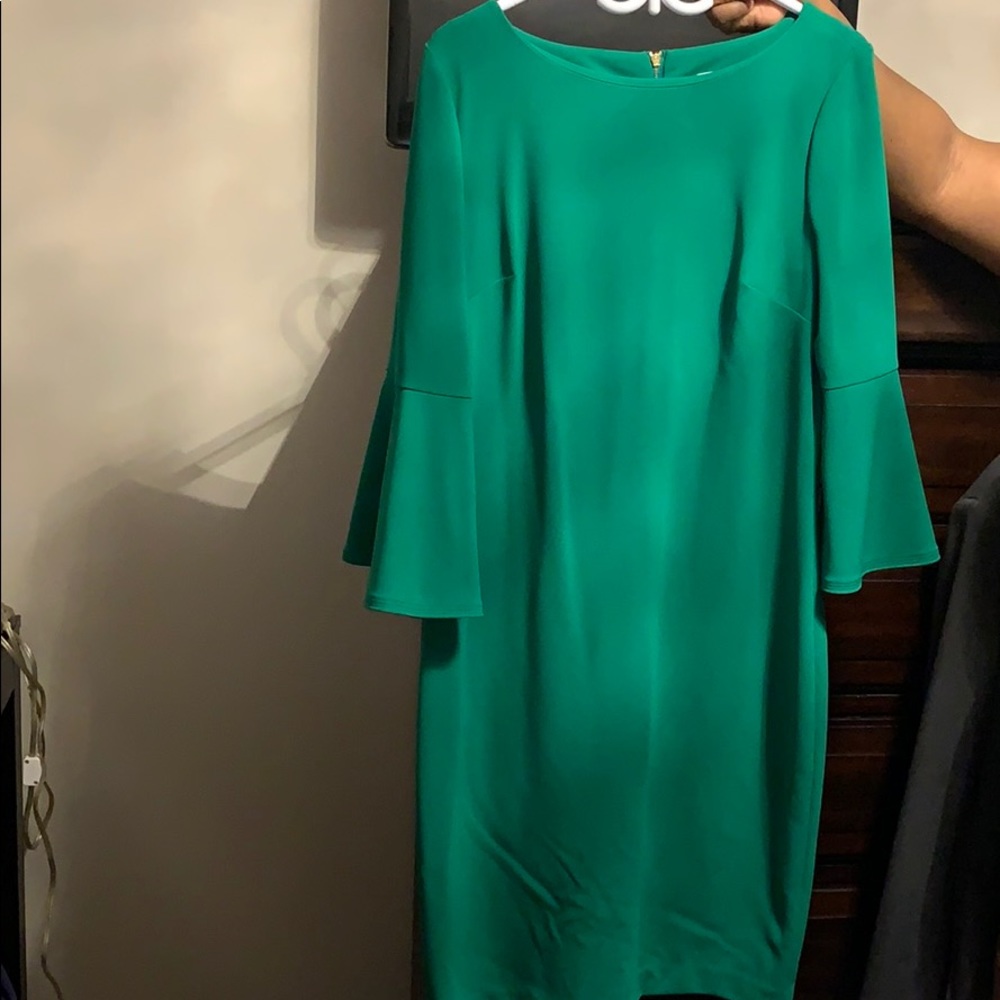 A green dress